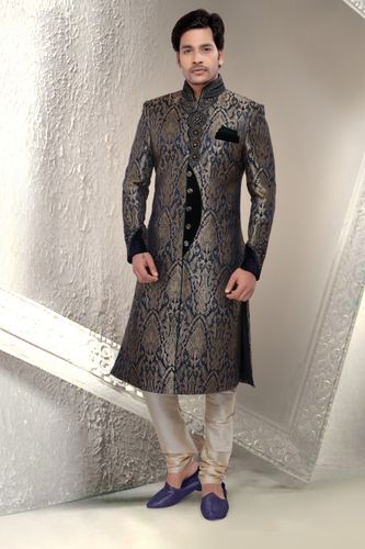 Mens Glamour Look Royal Blue Royal Sherwani