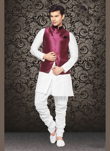 Ravish Look Wine Color Imported Mens Nehru Jacket