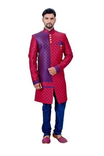 Multi Brocadesilk Indowestern Sherwani
