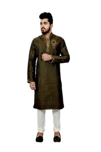 Multi Brocadesilk Wedding Kurta Pajama