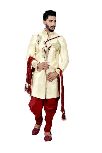 Online Art Brocade Silk Sherwani