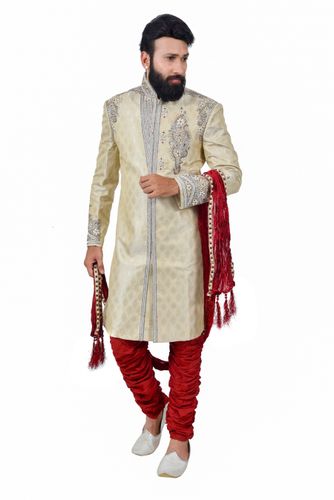 Online Zari Tanchoi Brocade Silk Sherwani