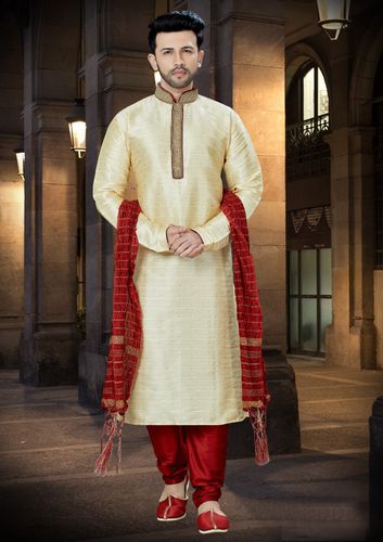 Online Chudidar Golden Kurta Payjama For Men