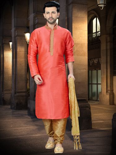 Online Stylish Look Peach Kurta Payjama