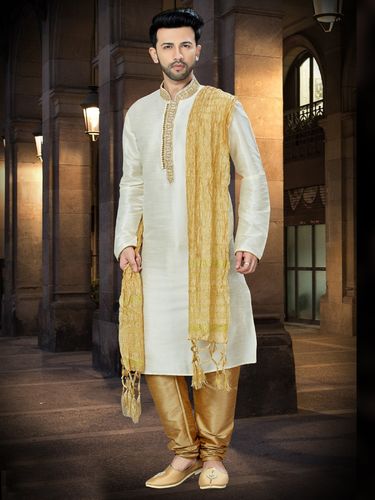 Flamboyant Online Lemon Kurta For Men