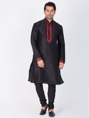Online Black Kurta Payjama For Men