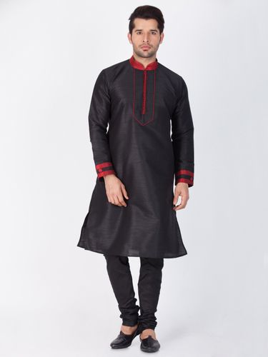 Traditional Look Black Online Kurta Payjama For Men