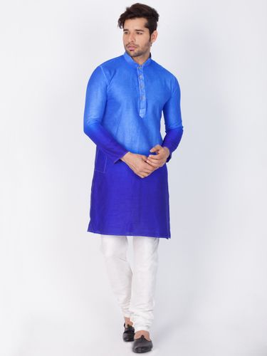 Online Wedding Blue Color Kurta Payjama For Men