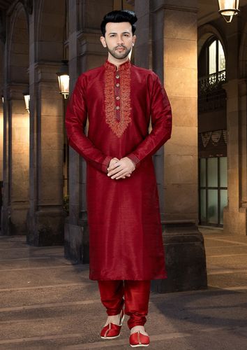 Online Crazy Look Maroon Kurta Payjama For Men