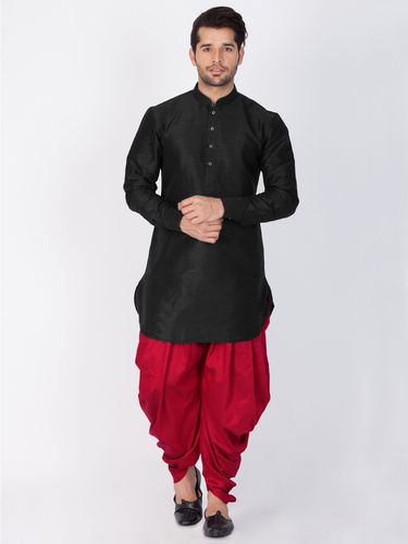 Online Readymade Plain Kurta Dhoti For Men