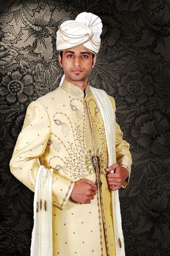 Traditional Cream Sherwani BL2029
