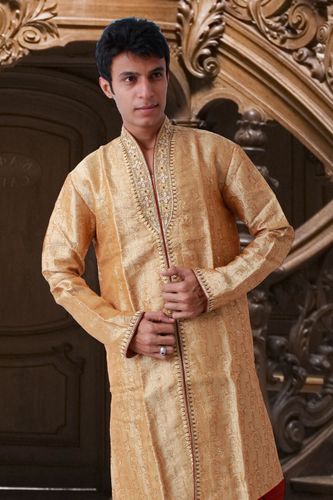 Imperial Golden Maroon Kurta Set BL4019