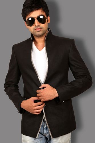 Glamorous Black Linen Blazer BL5031