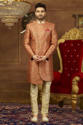 Luxurious Look Asymmetrical Indo Western Sherwani