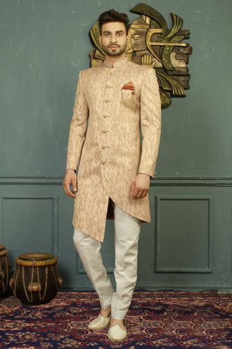 Ethnic Look Asymmetrical Indo Western Sherwani