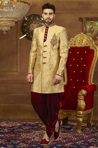 Extravagant Golden Indo Western Sherwani