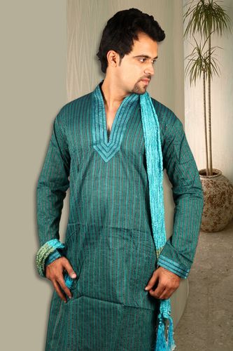 Cerulean Shade Cotton Kurta BL4025