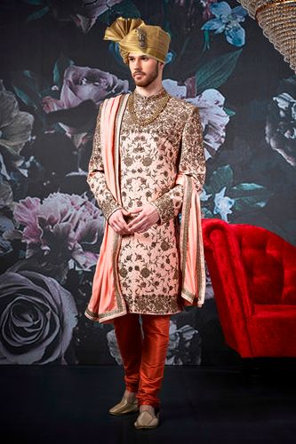 Classic Pink Sherwani For Wedding