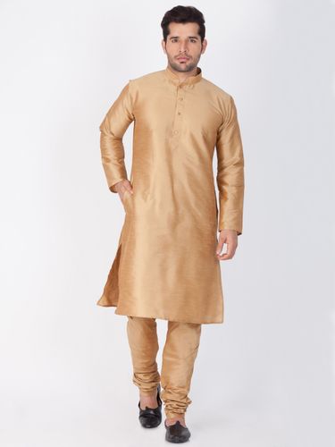 Handsome Ethnic Golden Kurta Pajama