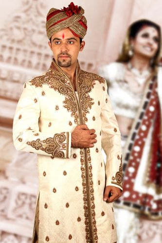 Marvelous Cream Sherwani BL2035