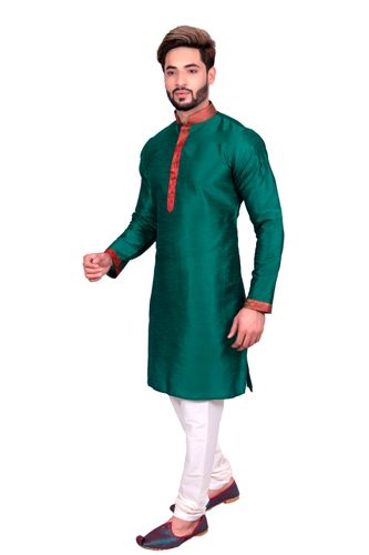 Glorious Green Silk Kurta Set