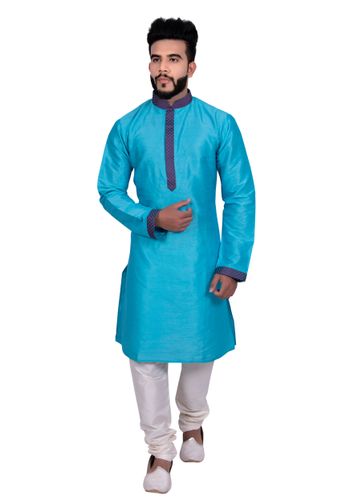 Glorious Blue Silk Kurta Set