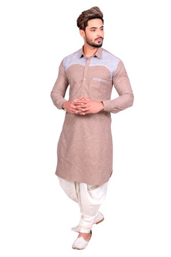 Designer Cotton Pathani Suit