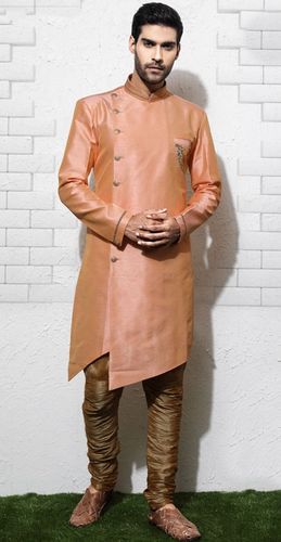 Subtle Peach Indo Western Sherwani