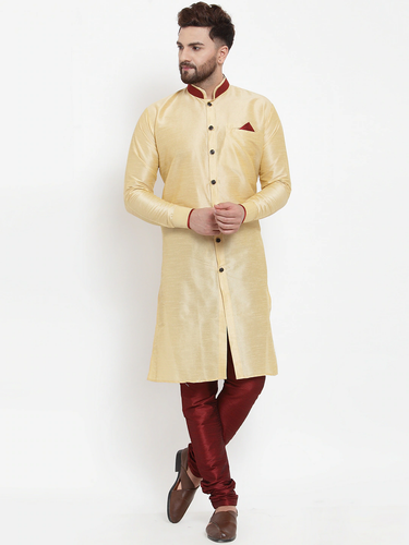 Royal Creamy Gold Kurta Pyjama