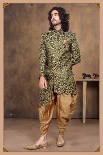 Multicolor Asymmetrical Imported Fabric Indo Western