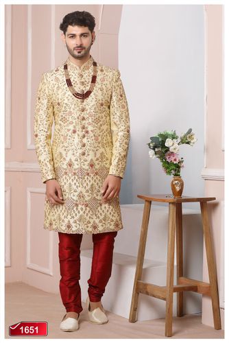 Rich Look Golden Indo Western Sherwani