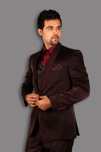 Shawl Lapel Wine Wedding Tuxedo BL3037