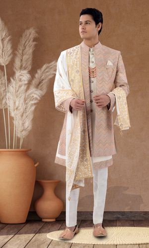 Multicolor Jacket Shrug Style Sherwani
