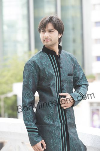 Green Indo Western Sherwani BL1048