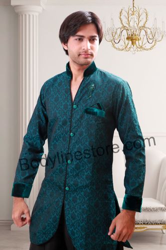 Green Indo Western Sherwani BL1057