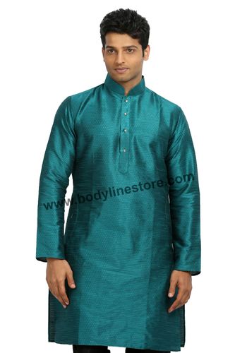 Teal Silk Kurta RK4118
