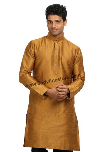 Gold Silk Kurta RK4117