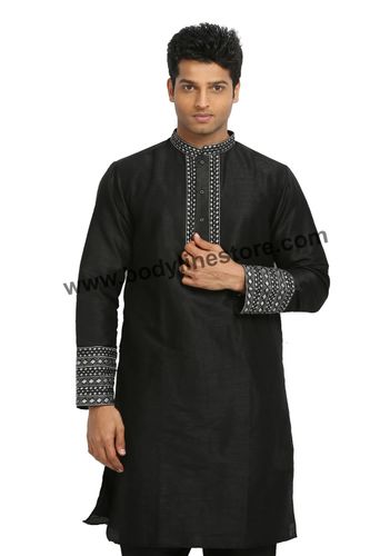 Black Kurta Pajama RK4093