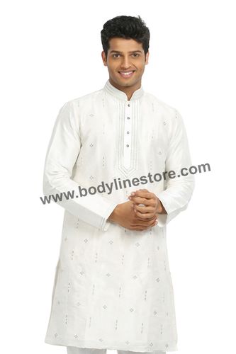 White Kurta Pajama RK4094