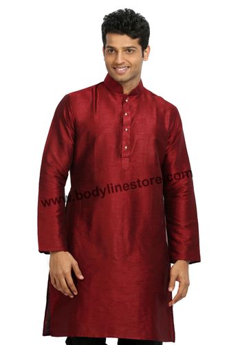 Maroon Silk Kurta RK4114