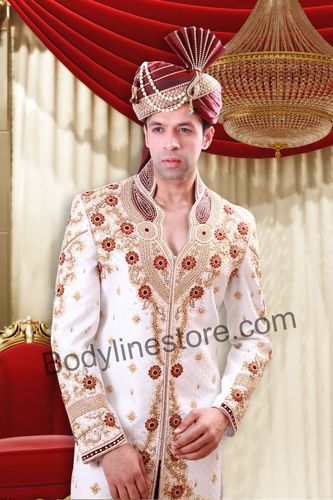 White Sherwani BL2050