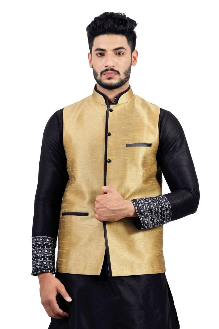 Darkgoldenrod  Nehru Jacket   RK4129