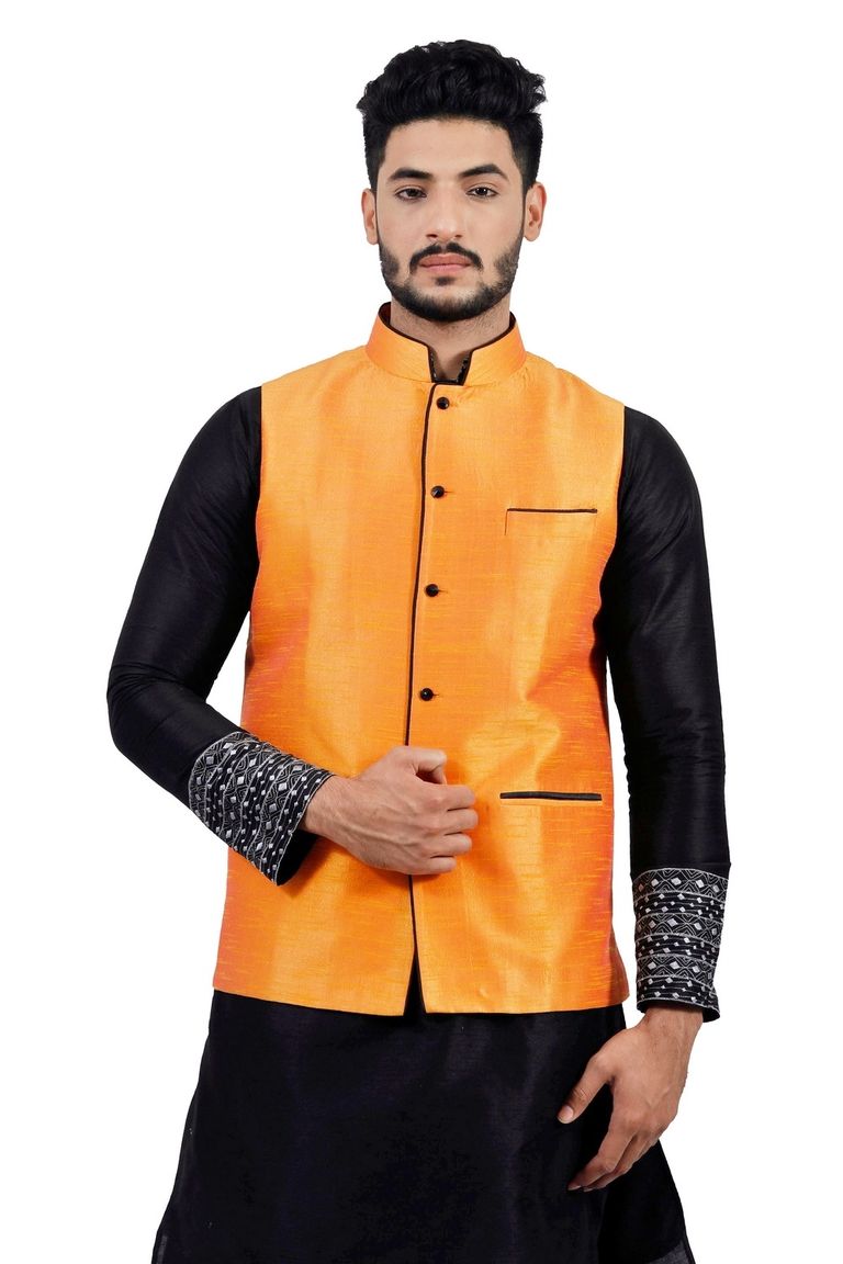 Tangerine Orange  Nehru Jacket   RK4131