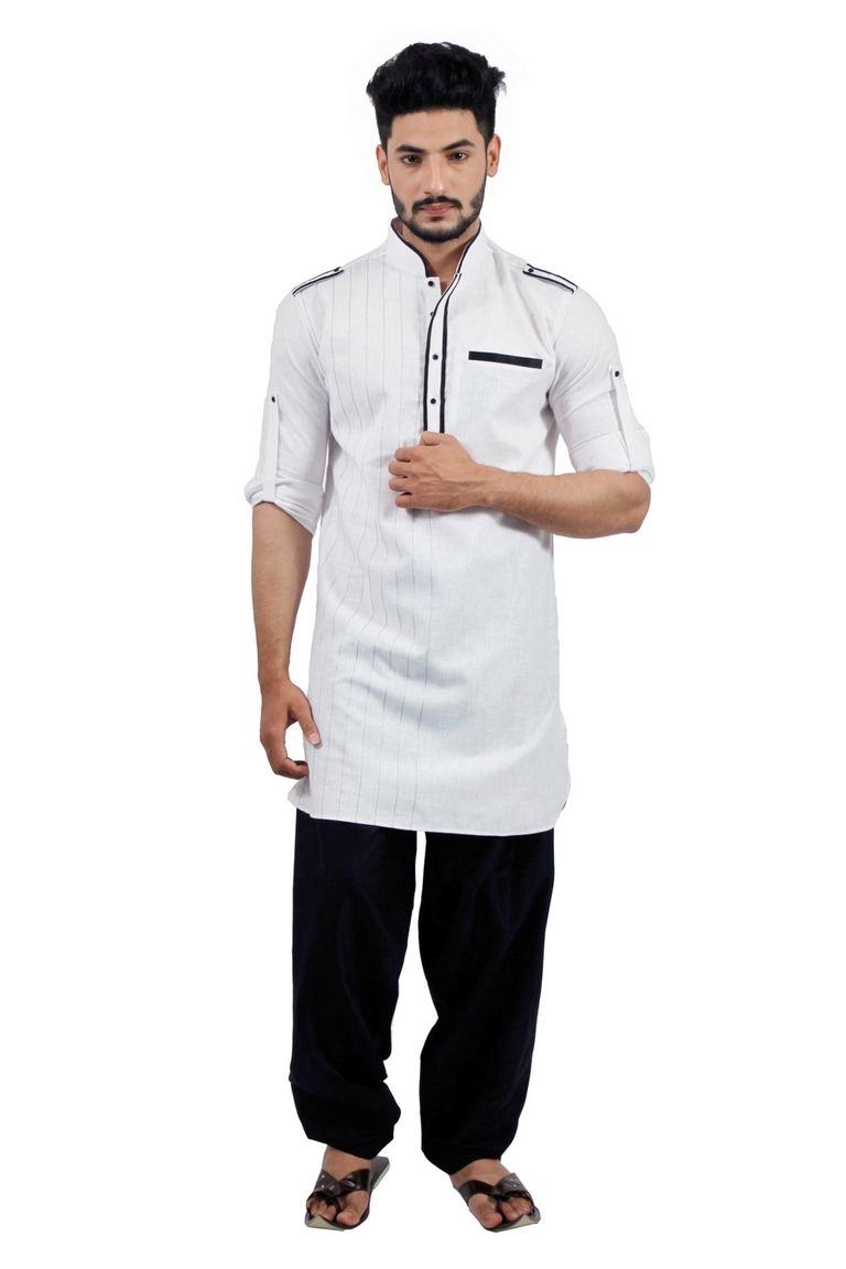 White  Pathani Suit  RK4138