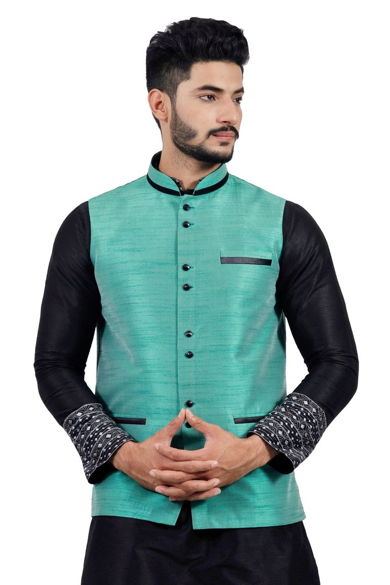 Darkcyan  Nehru Jacket   RK4134