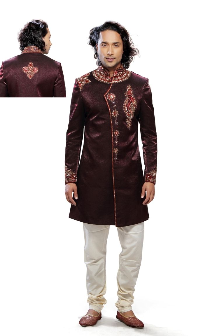 Brown Color Fabulous & Fancy Indo Western Sherwani