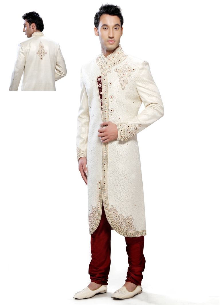 Cream Color Refreshing Indo Western Sherwani