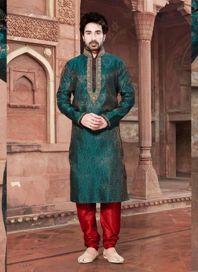 Modern Green Color Kurta Payjama