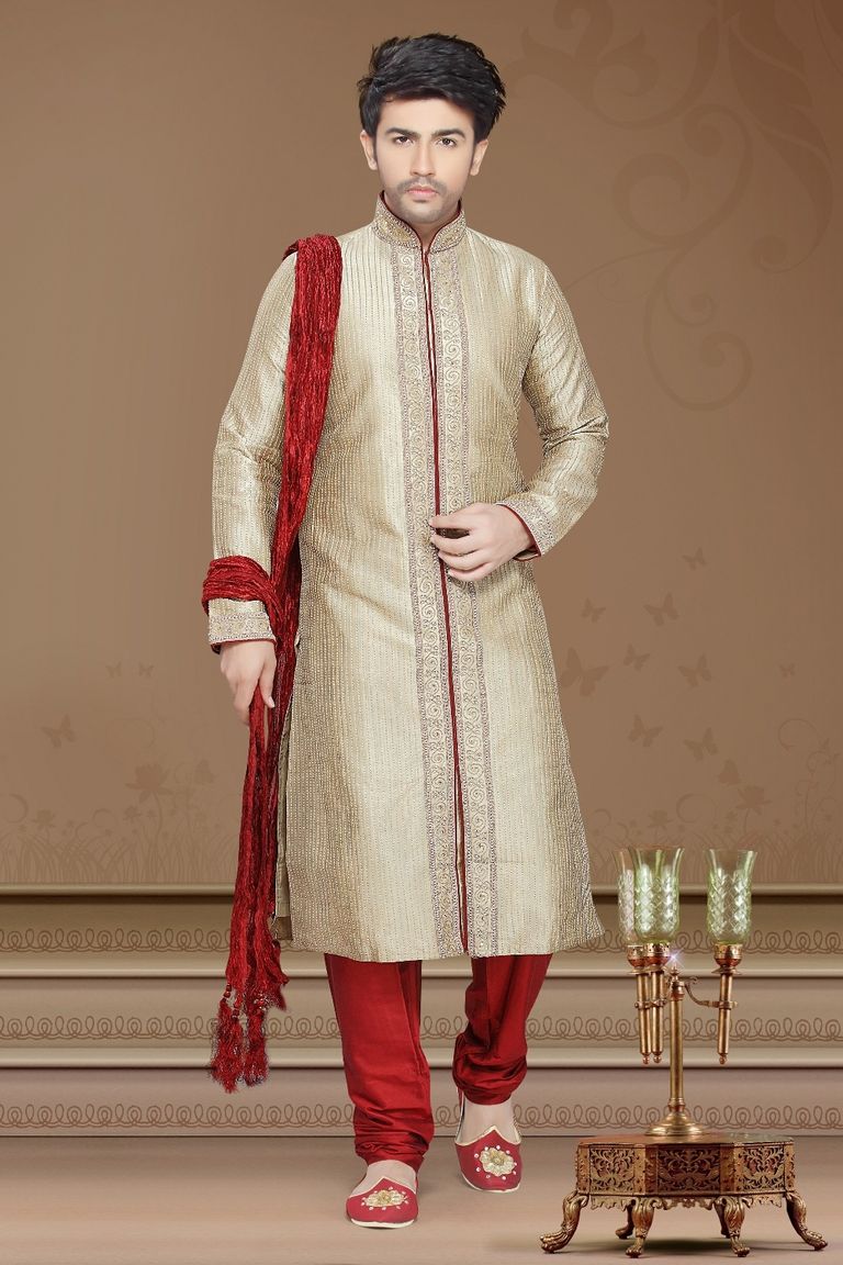Superlative Beige Color Kurta Payjama