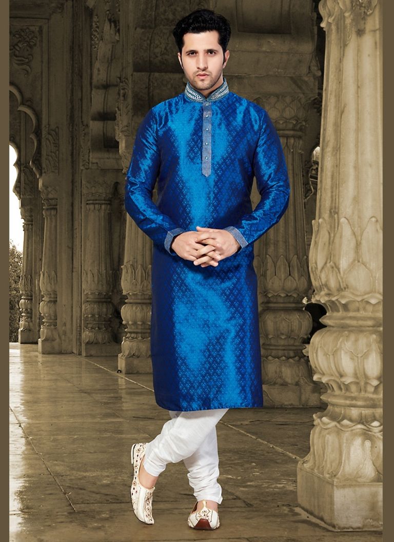 Fabulous Blue Occasional Kurta Payjama